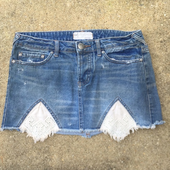 Free People Dresses & Skirts - Free People Jean Skirt, Free People, Jean Skirt